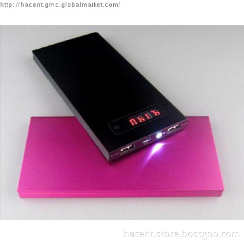 12000mah slim size metal case power bank
